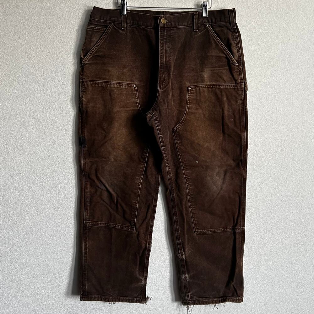 Carhartt B136 DKB faded brown double knee work wear carpenter pants